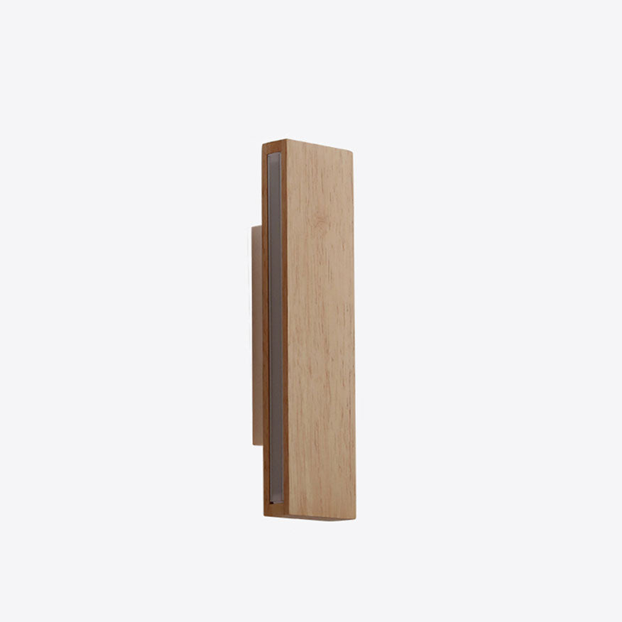 Japanse Houten Rechthoekige LED Wandlamp