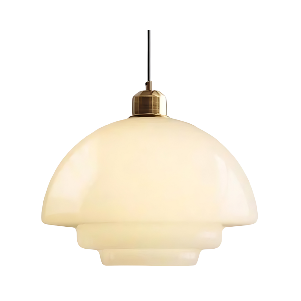 De Parel van Art Deco Glas Hanglamp