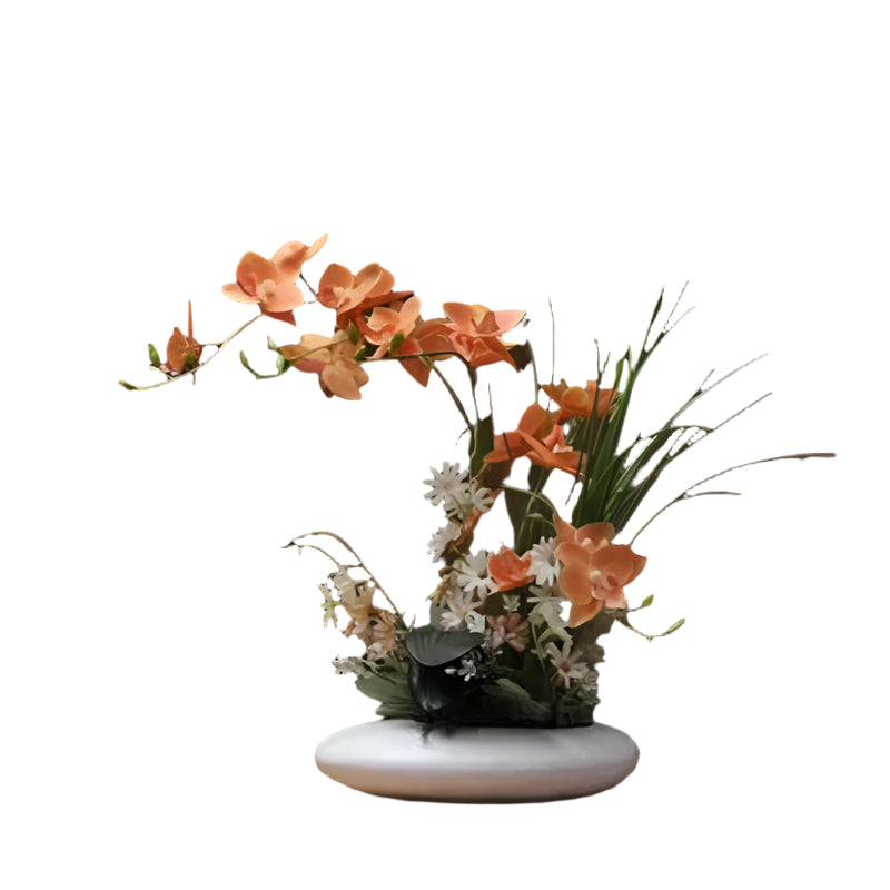 OrchidElegance kunstmatige orchideensortiment – Levensecht bloemenarrangement in een moderne vaas