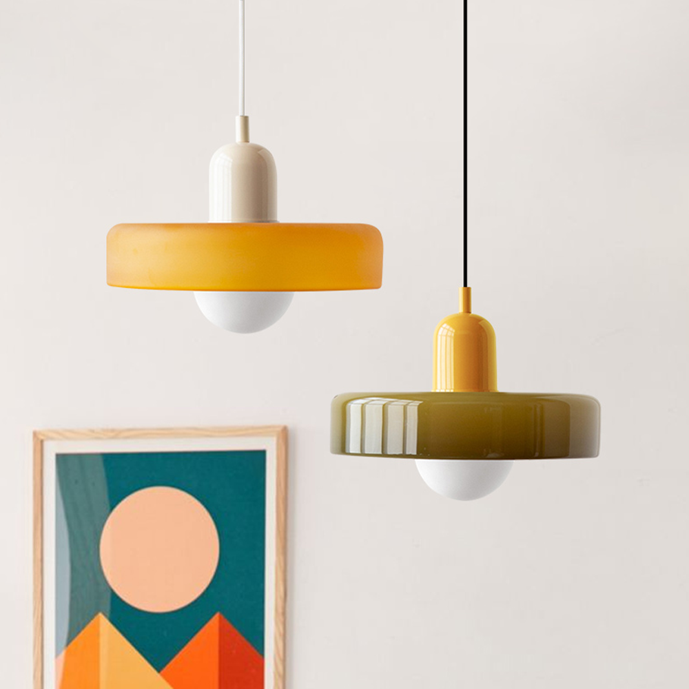 Liora Bauhaus Glazen Hanglamp Met Hoogteverstelling