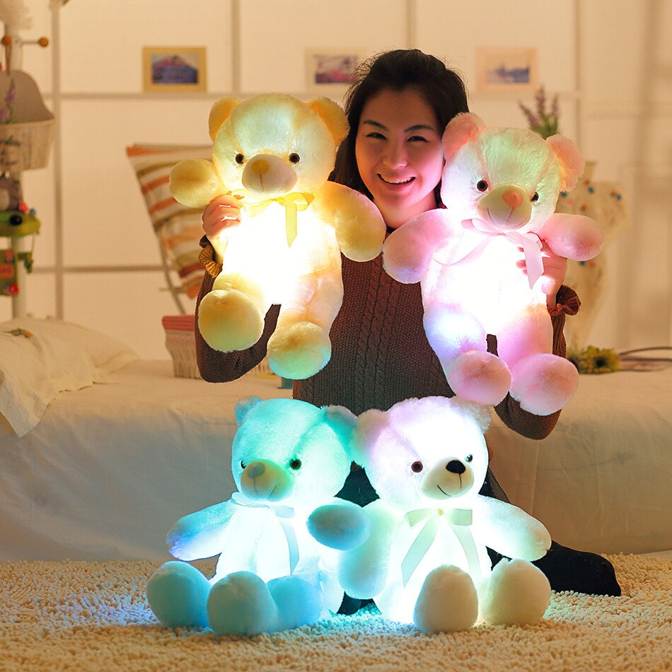 LumiBear | Zachte pluche metgezel met zachte LED-kleuren