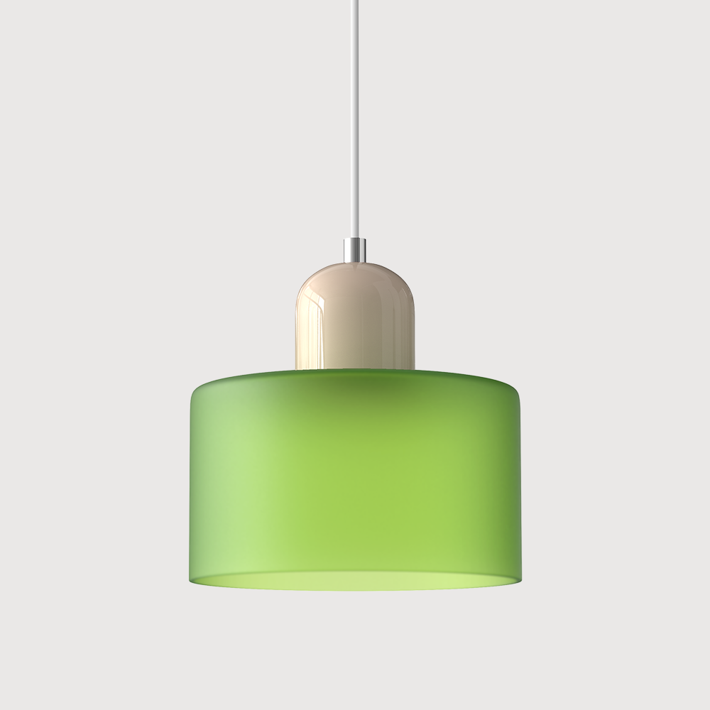 Gekleurde glazen Bauhaus hanglamp