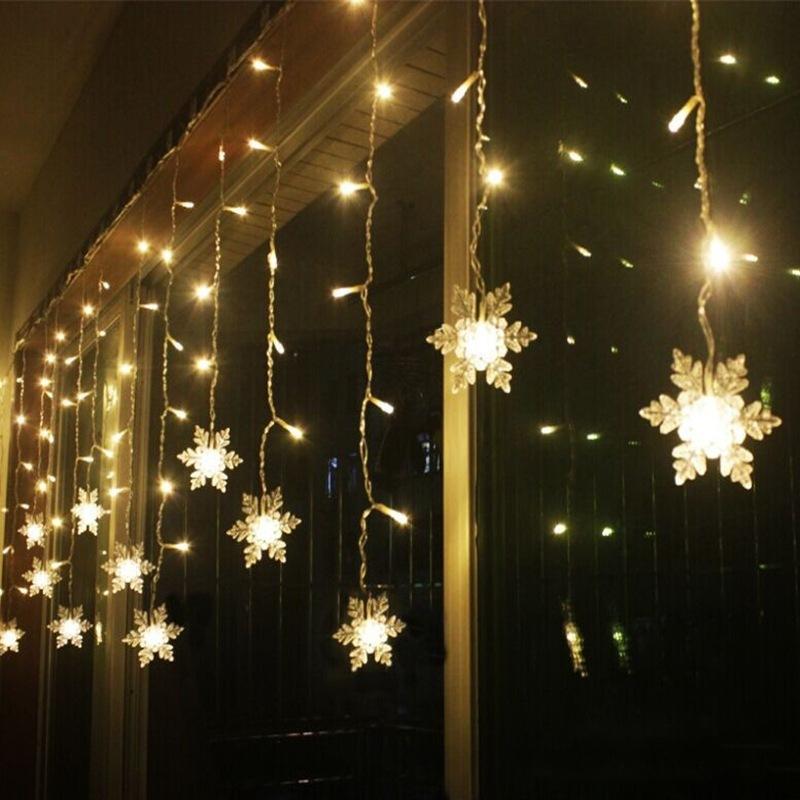 Skanto | LED-Gordijn Lichtketting met Sneeuwvlokken | Binnen & Buiten