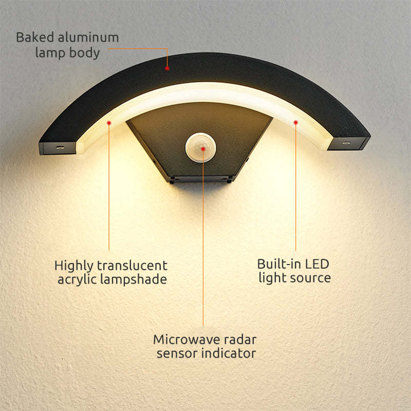 Nordic Arc Metaal LED Waterdichte Buitenwandlamp