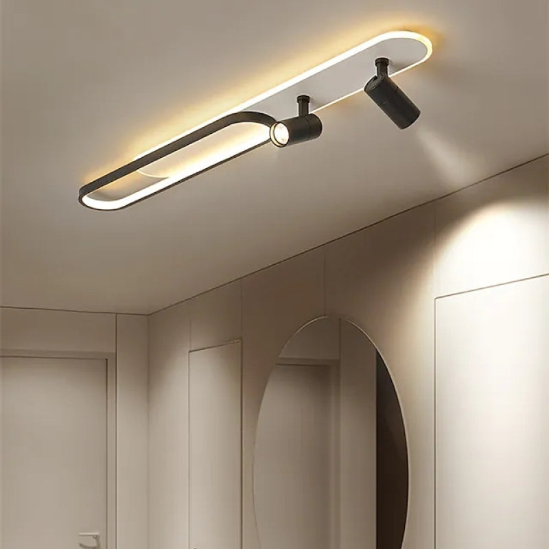 Aim Moderne Plafondlamp Spot, Zwart/Goud