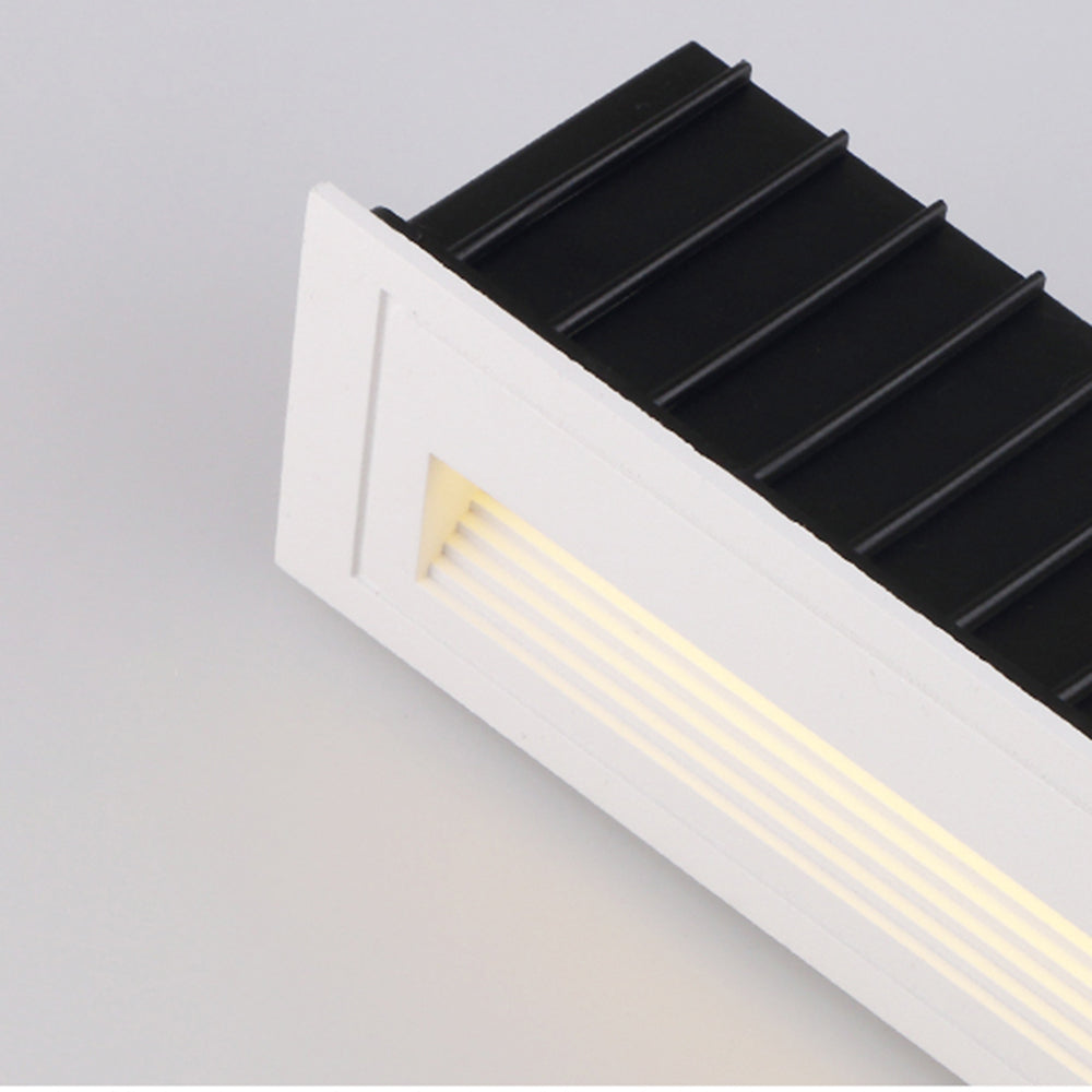 Ray Moderne Metalen Vierkante Buiten Deck/Stap Lamp, Zwart