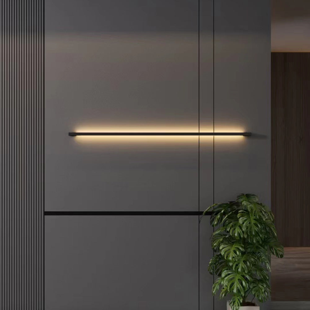 Liora Moderne Slanke Lineaire Zwarte LED Wandlamp