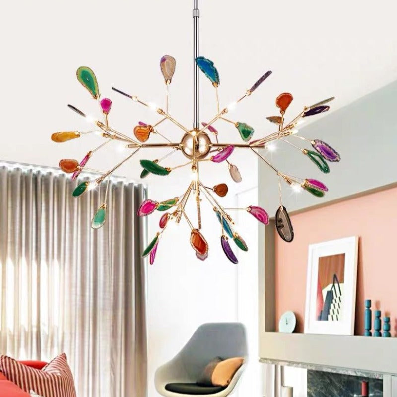 Aria Agaat Creatieve Kleurrijke Kroonluchter Slaapkamer/Woonkamer