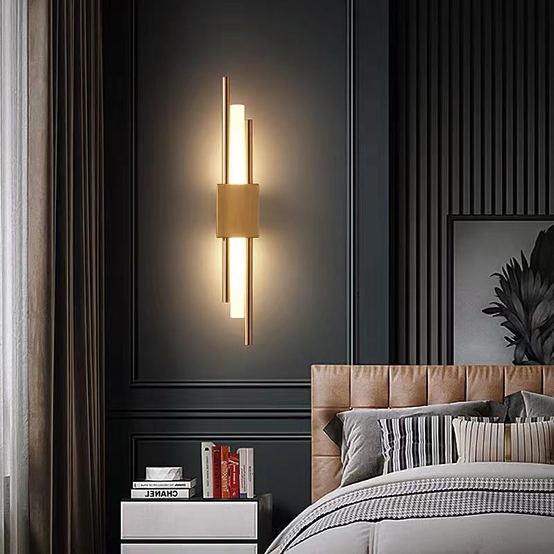 Drena Moderne Lineaire Wandlamp Marmer. Wit/Groen/Goud. Woonkamer