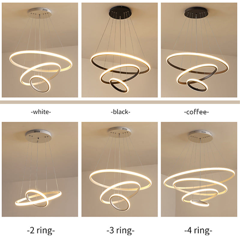 Zin Moderne Ring Hanglamp, 2/3/4 Ringen