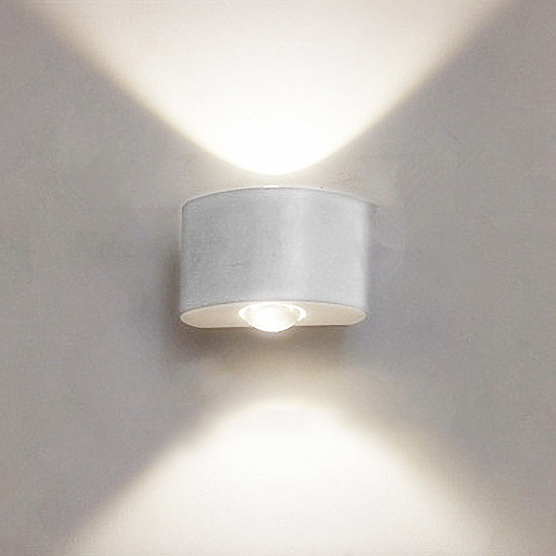 Tronix Moderne Rechthoekige Metalen Buitenwandlamp, Zwart/Wit, Watergolf