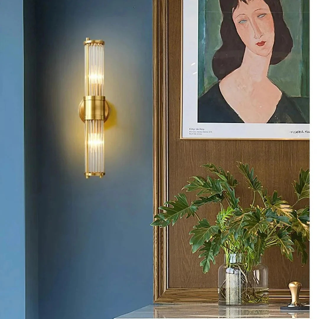 Lumina Bloom Messing Kristallen Wandlamp