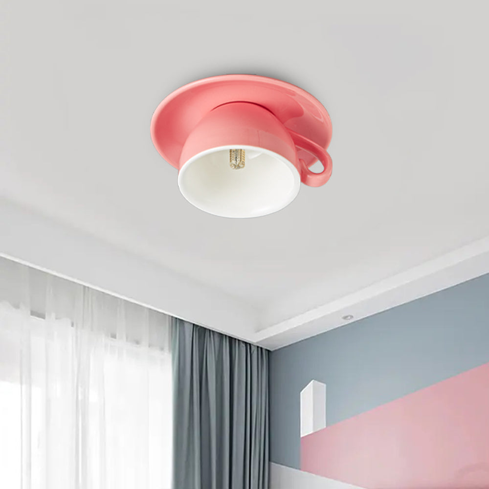 Aria Moderne Koffiekoppen Keramische Flush Plafondverlichting
