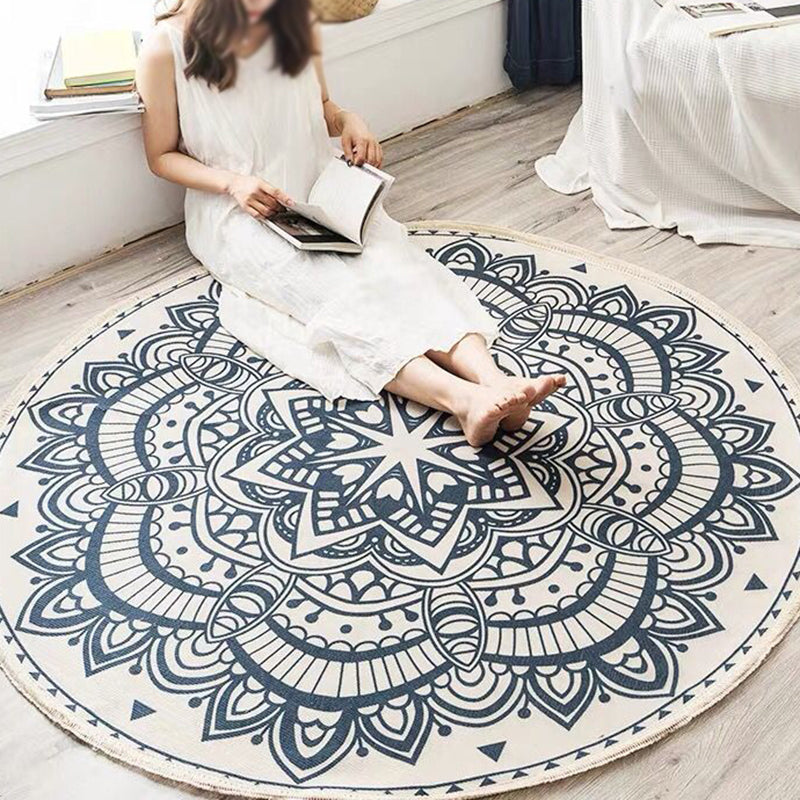 Ronde Boho Tapijt | Geometrisch Patroon van Katoen