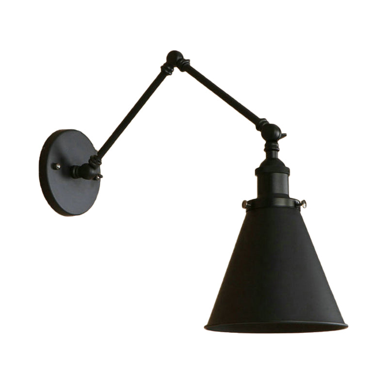 Boerderijstijl Conen Wandlamp 1 Lamp IJzeren Wandverlichting in Zwart/Roest voor Slaapkamer