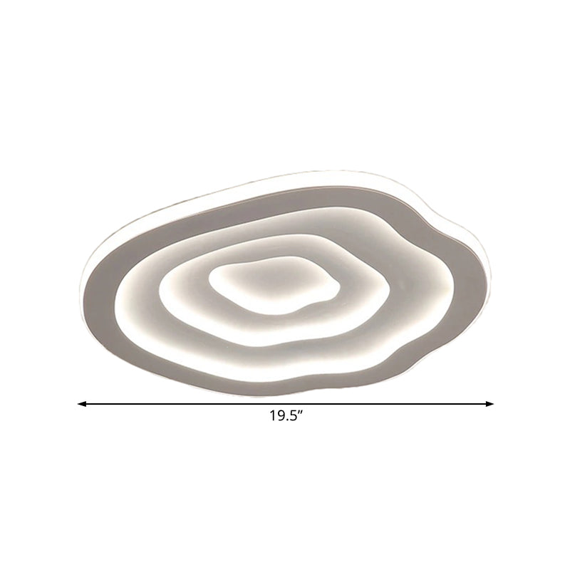 Ripple Acryl Plafondlamp Simpliciteit 16"/19.5"/23.5" Breed LED Witte Opbouwlamp in Warm/Witte Licht