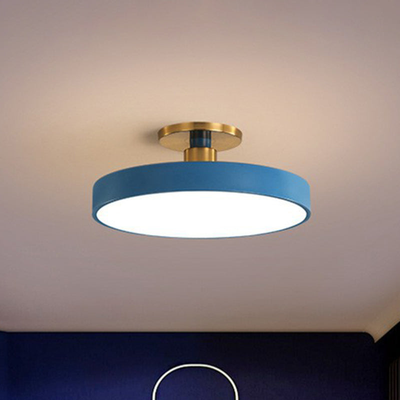 Ronde Flush Mount Licht Nordic Stijl Acryl Slaapkamer LED Semi Flush Plafond Licht