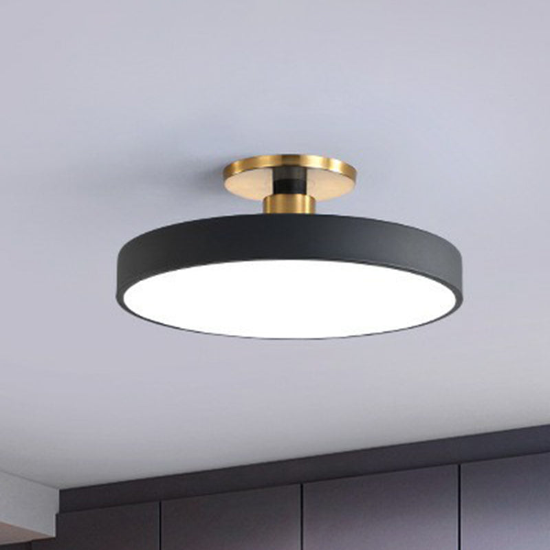 Ronde Flush Mount Licht Nordic Stijl Acryl Slaapkamer LED Semi Flush Plafond Licht