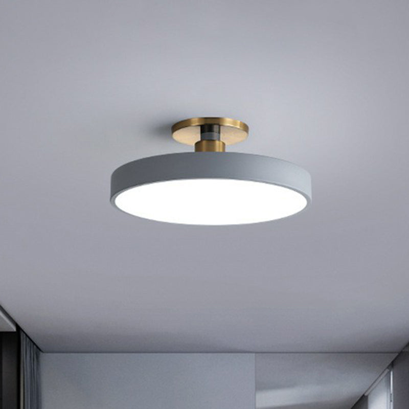 Ronde Flush Mount Licht Nordic Stijl Acryl Slaapkamer LED Semi Flush Plafond Licht