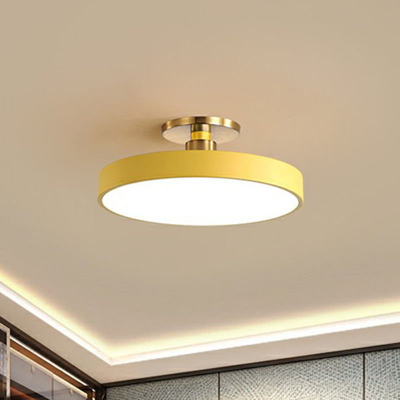 Ronde Flush Mount Licht Nordic Stijl Acryl Slaapkamer LED Semi Flush Plafond Licht