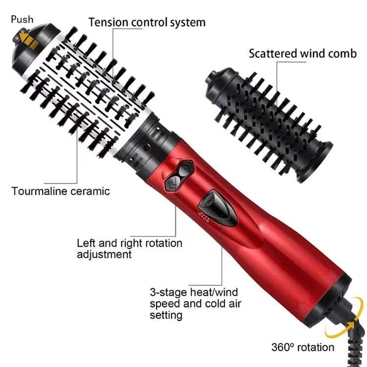 3-in-1 Rotating Hot Air-Hairstyler en Föhn