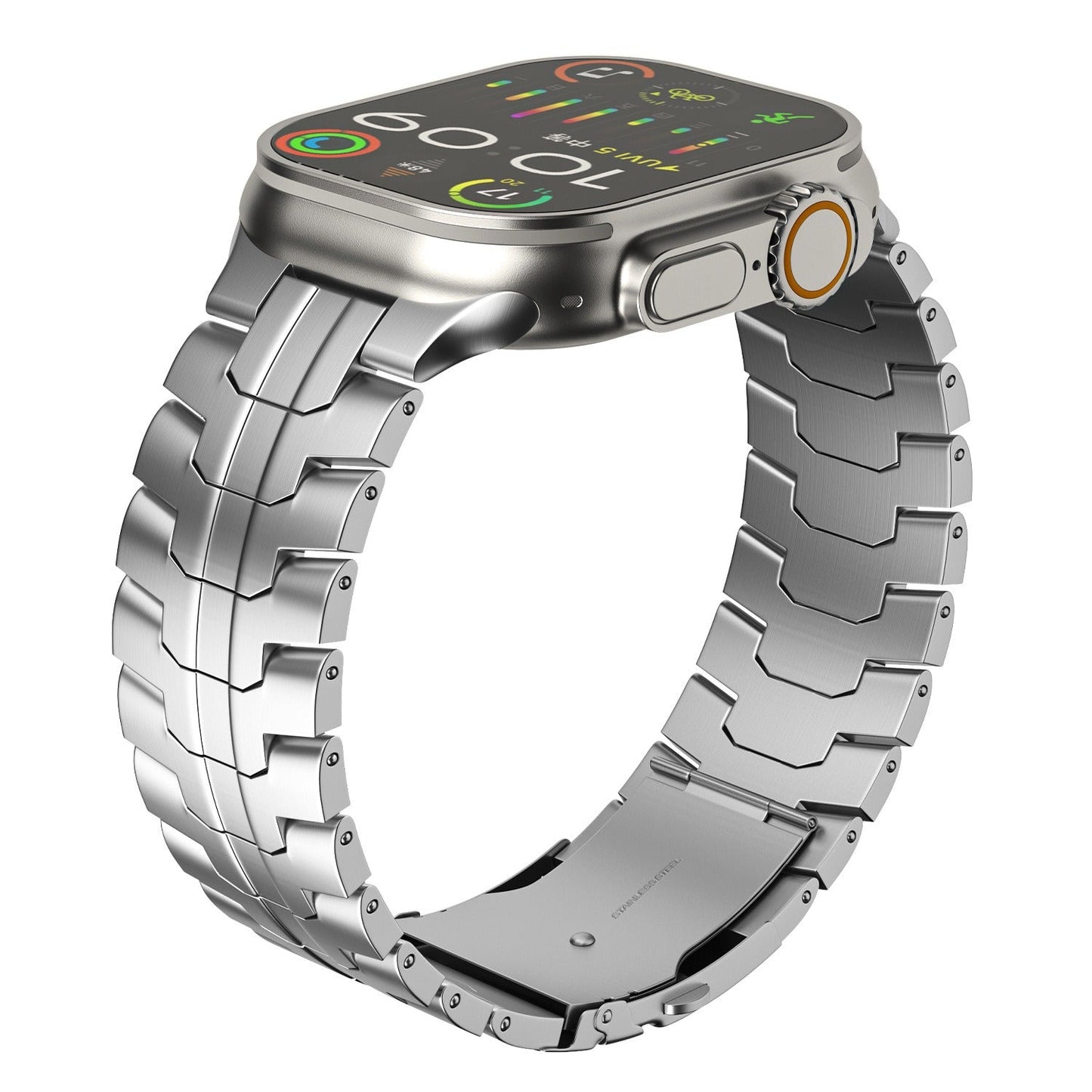 Veralis Titanium Apple Watch Band Met Hypoallergene Sluiting