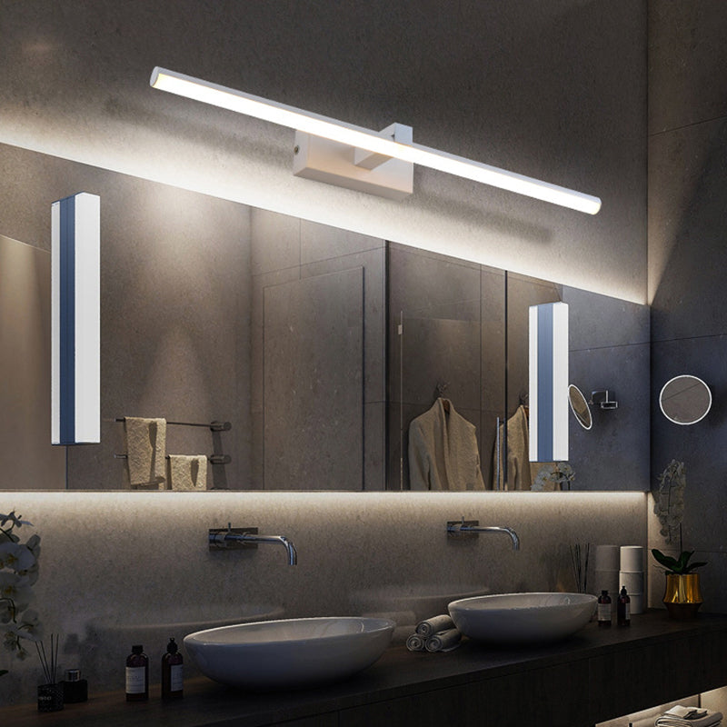 Lineaire Vormige Badkamer Wandlamp Licht Metallic Minimalistische LED Vanity Verlichting Ideeën
