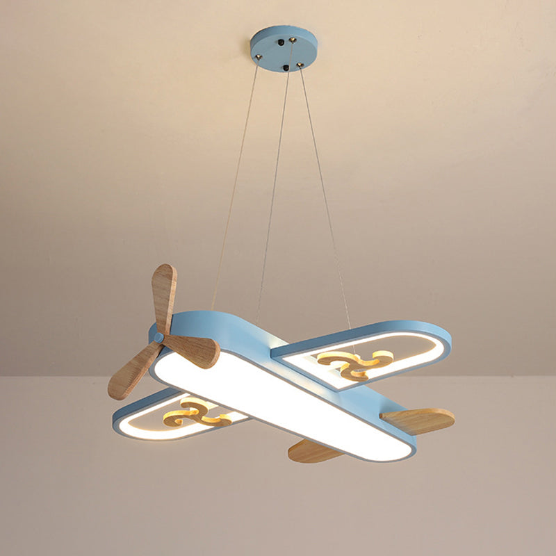Kinderen Vliegtuigvormige Hanglamp Acryl Slaapkamer LED Kroonluchter Hanglamp