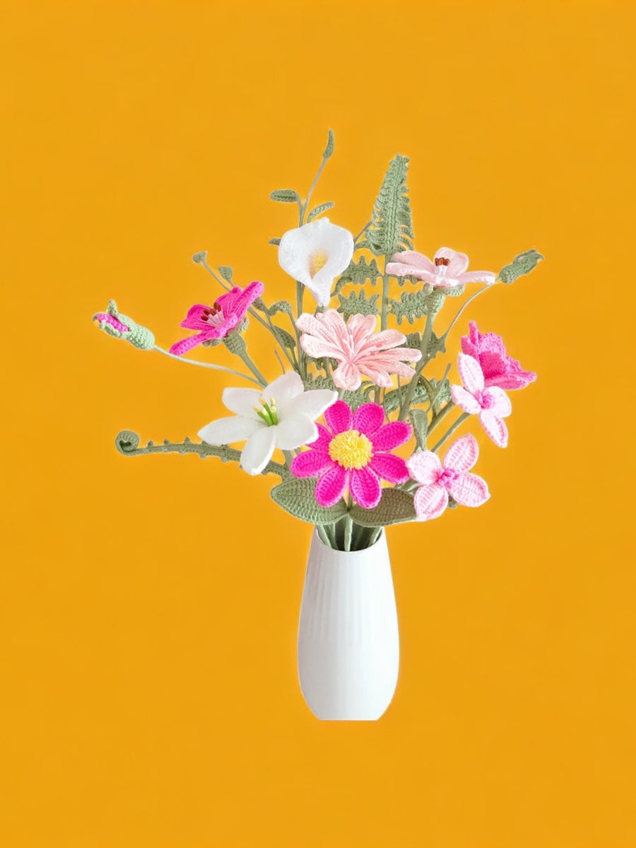 LuxeStitch Ambachtelijke Haakbloem Collectie | Uitstekend handgemaakt bloemontwerpen om je huisdecoratie en knutselprojecten te verbeteren