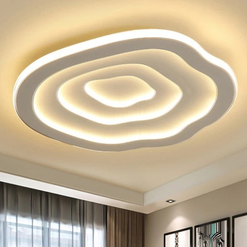 Ripple Acryl Plafondlamp Simpliciteit 16"/19.5"/23.5" Breed LED Witte Opbouwlamp in Warm/Witte Licht