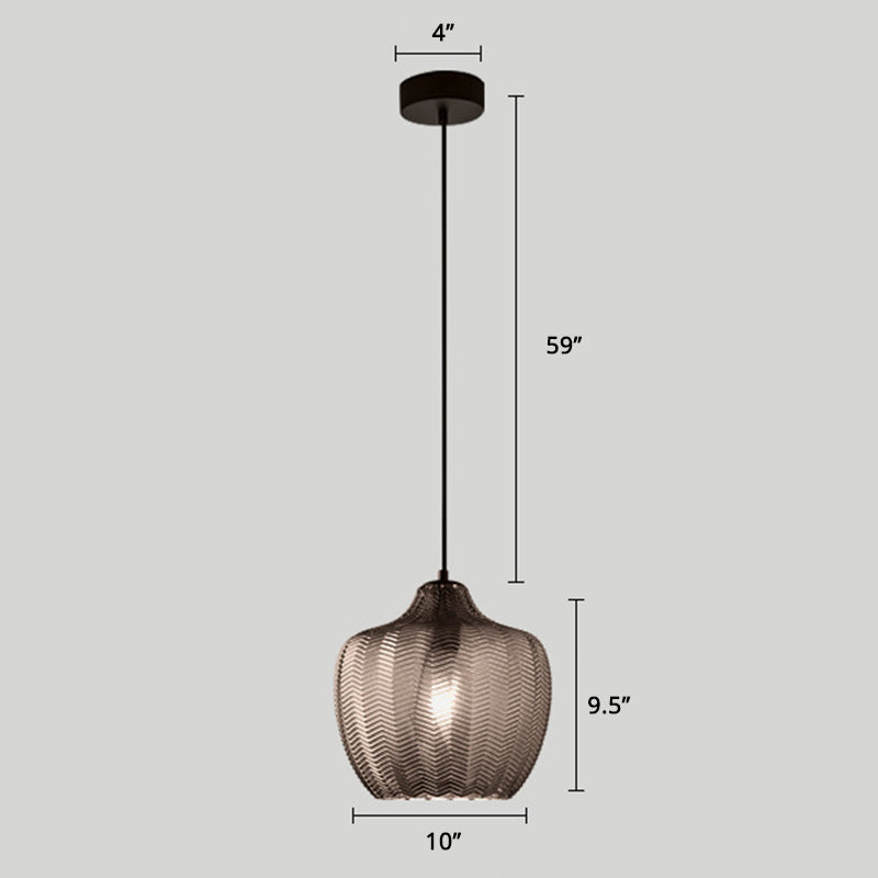 Golfvormige Glazen Hanglamp Nordic Stijl Enkele Pendel Plafondlamp voor Eetkamer