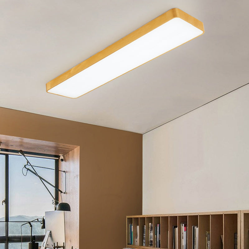 Gouden Afwerking Rechthoekige Plafondlamp Eenvoudige Stijl Metalen LED Inbouwlamp voor Kantoor