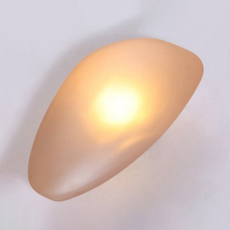 Frosted Glass Cobblestone Wandlamp Art Deco 1-Licht Wandmontage voor Woonkamer