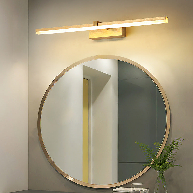 Gouden Stickvormige Badverlichting Eenvoudige Metaal LED Vanity Lichtarmatuur voor Badkamer