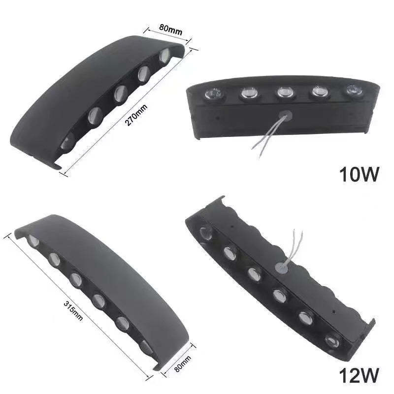 Tronix Moderne Rechthoekige Wandlamp Zwart/Wit. Gang