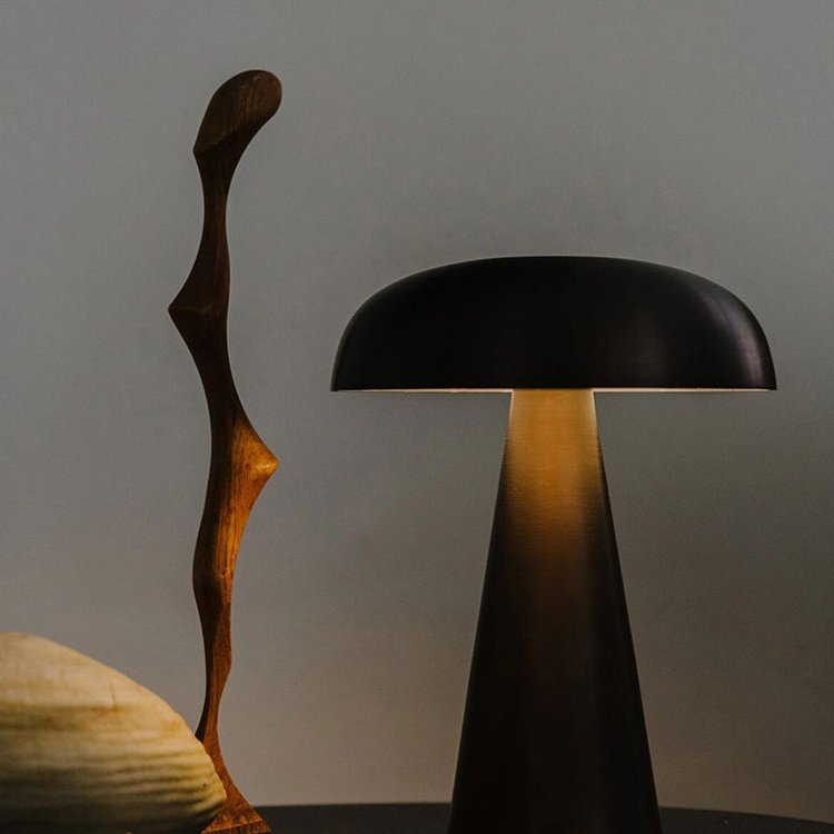 Draadloze Tafellamp | Oplaadbaar Paddenstoeldesign