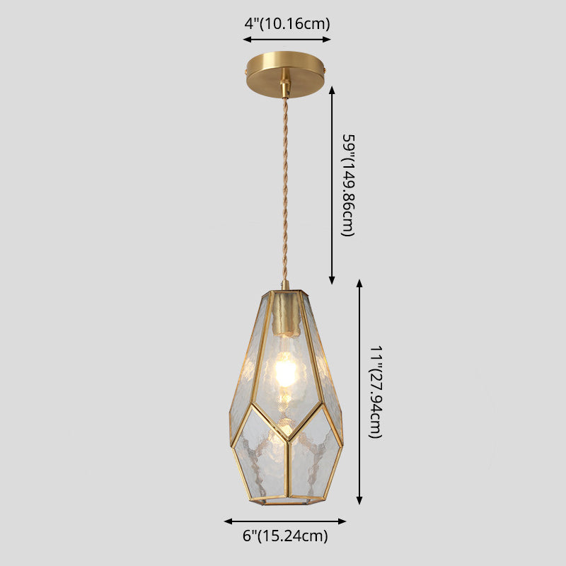 Hanglamp Tiffany-stijl met glazen schaduw en messing plafondplaat