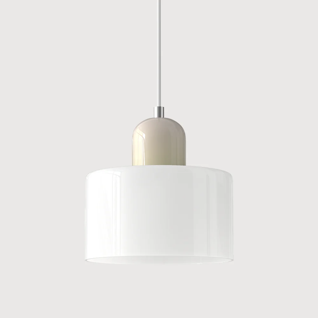 Vintage Hanglamp met Glazen Kap en Verstelbaar Snoer voor een Gezellige Sfeer