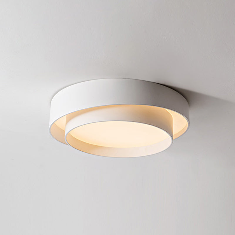 Witte Metalen Circulaire Inbouw Plafondlamp Nordic Stijl LED Inbouwverlichting voor Slaapkamer