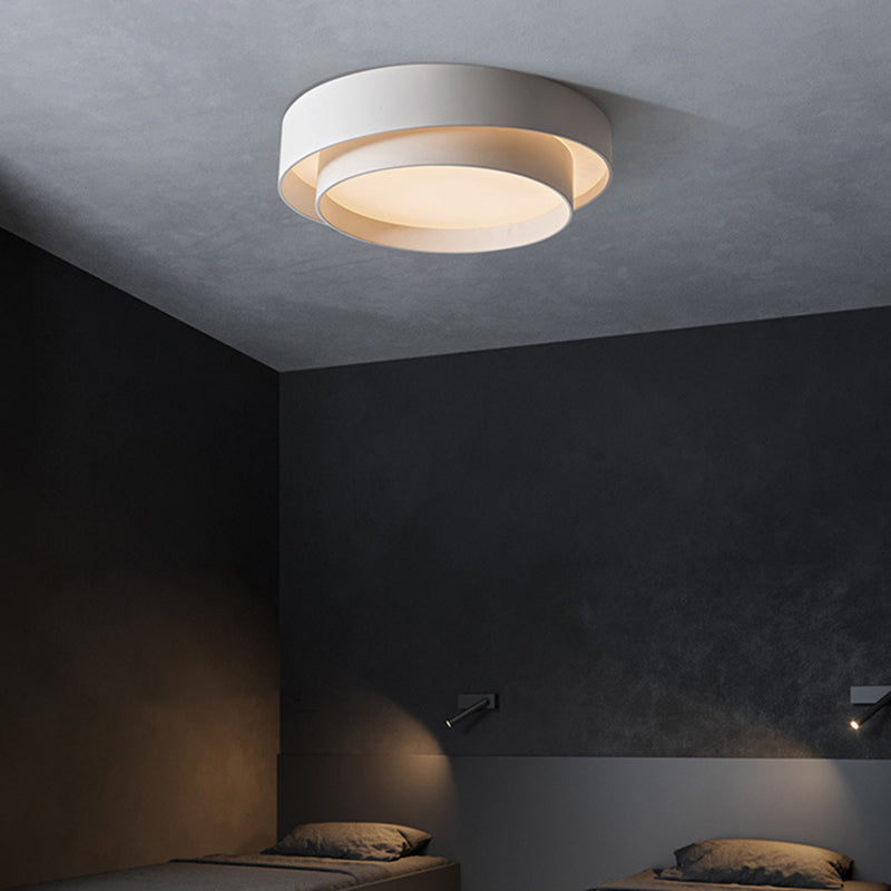 Witte Metalen Circulaire Inbouw Plafondlamp Nordic Stijl LED Inbouwverlichting voor Slaapkamer