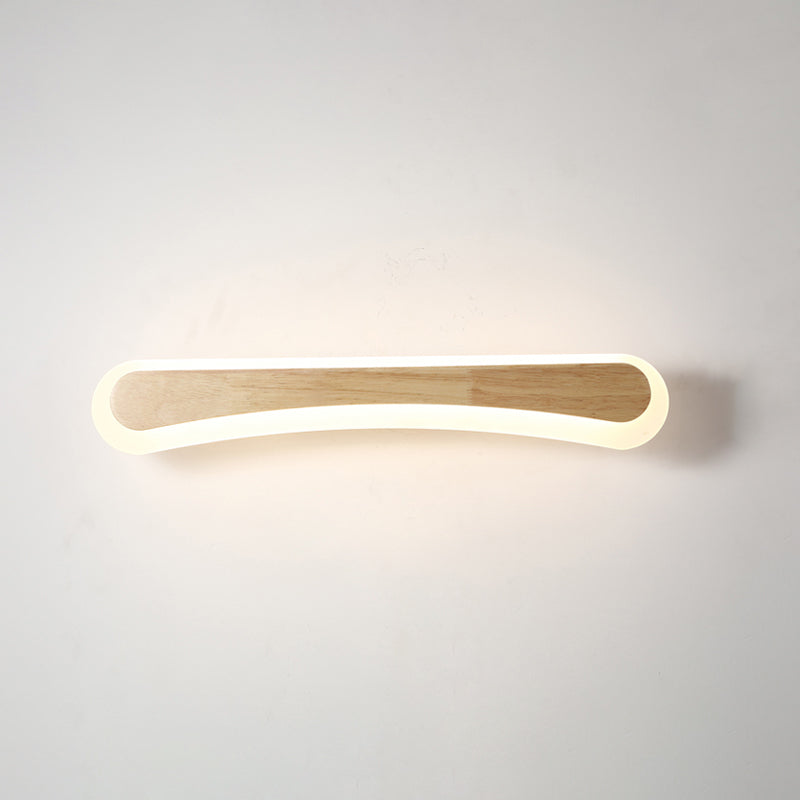 Moderne Badkamer Vanity Licht Houten LED Vanity Lichtarmaturen in Acryl Schaduw