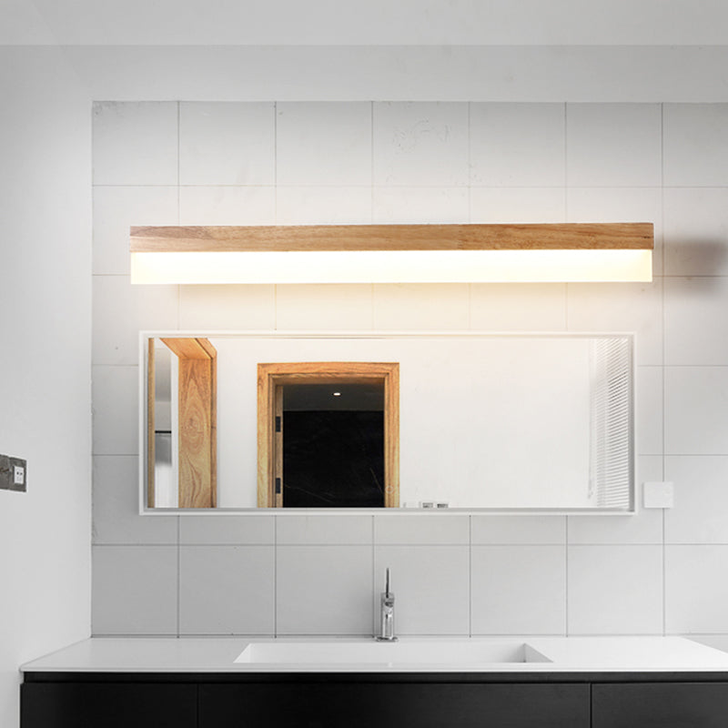 Moderne Badkamer Vanity Licht Houten LED Vanity Lichtarmaturen in Acryl Schaduw