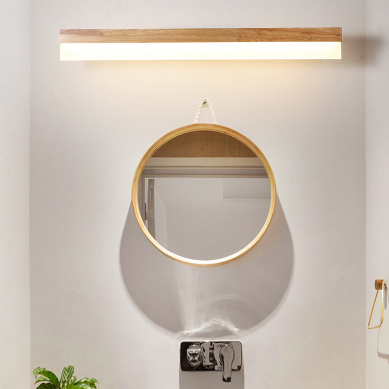 Moderne Badkamer Vanity Licht Houten LED Vanity Lichtarmaturen in Acryl Schaduw