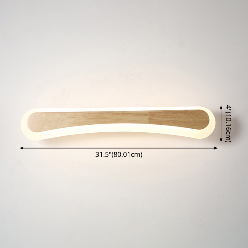 Moderne Badkamer Vanity Licht Houten LED Vanity Lichtarmaturen in Acryl Schaduw