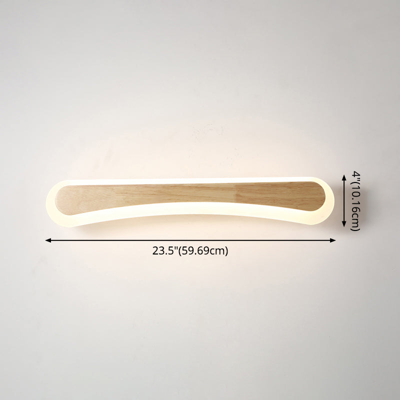 Moderne Badkamer Vanity Licht Houten LED Vanity Lichtarmaturen in Acryl Schaduw