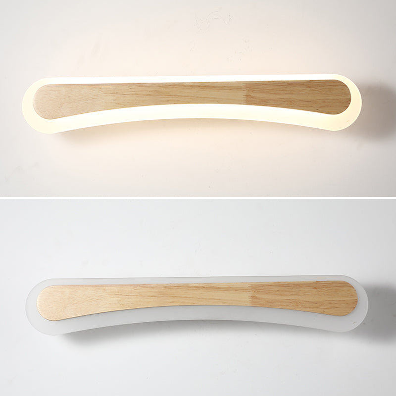 Moderne Badkamer Vanity Licht Houten LED Vanity Lichtarmaturen in Acryl Schaduw