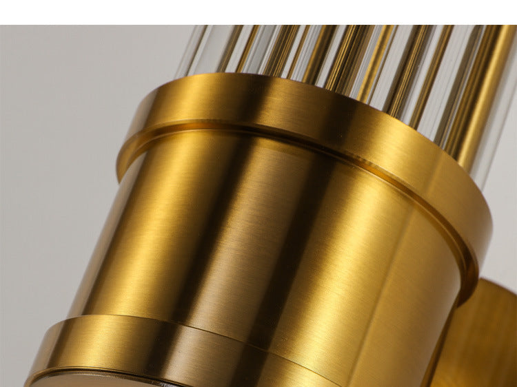 Binnenverlichting Wandlamp 2 Koppen Kristal LED Badkamer Vanity Verlichting in Gouden Afwerking