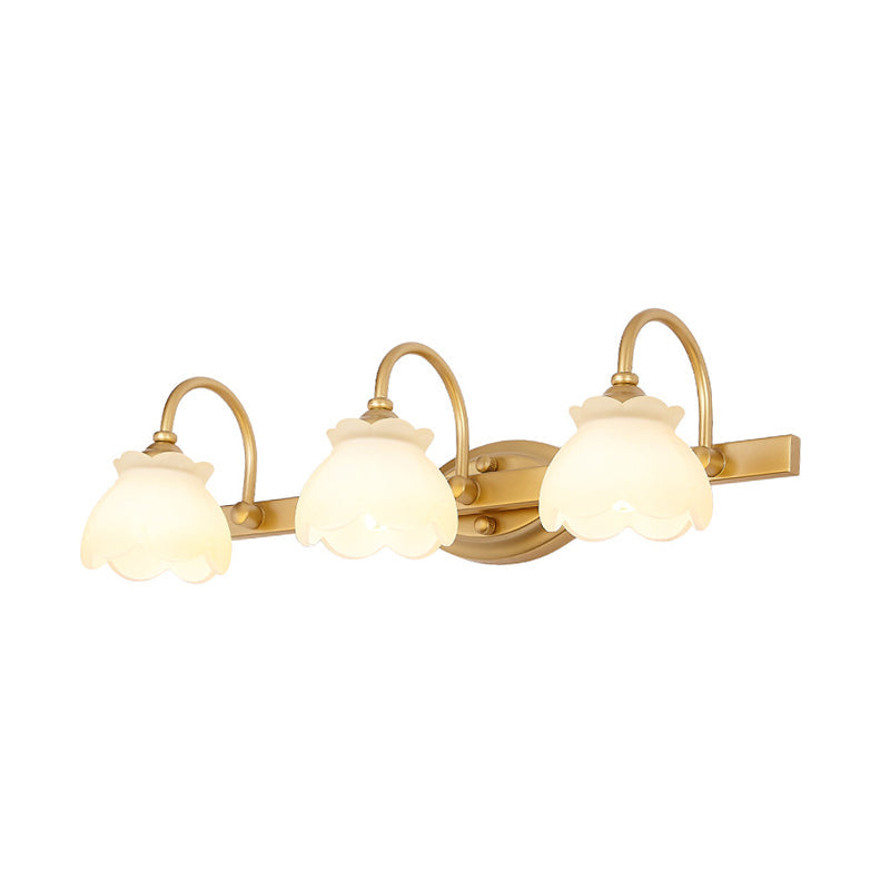 Blossom Badkamer Vanity Spiegel Licht Traditionele Metaal LED 2/3/4 Koppen Messing Wandlamp