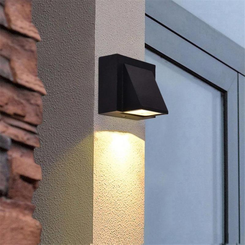 Vexto Moderne Zwarte Metalen LED Buiten Wandlamp