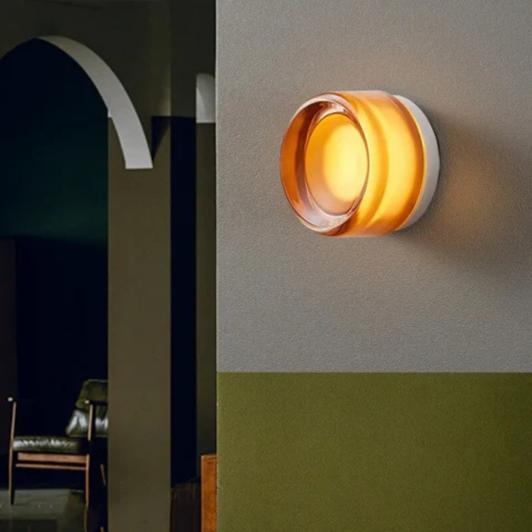 Moderne Glazen Ronde Wandlamp LED 1-Licht